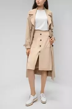 Юбка из вискозы с разрезом спереди Paola Ray