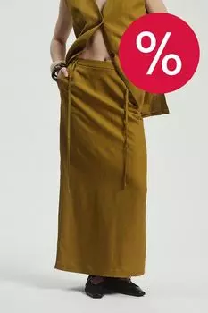 Юбка льняная прямого кроя Nume