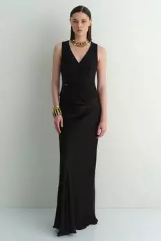 Юбка макси атласная LAROOM