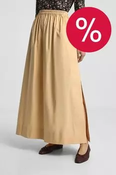 Юбка-макси хлопковая на эластичном поясе с разрезами BELUCCI