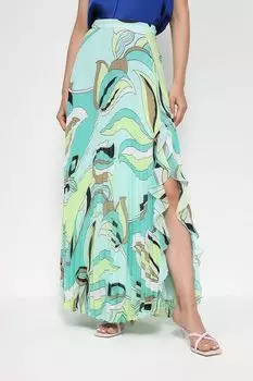 Юбка макси плиссированная разрезом Pinko