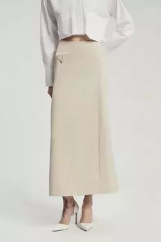 Юбка макси с запахом и фальш карманом Nume