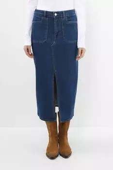 Юбка миди джинсовая с карманами GAS