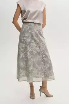 Юбка миди из ажурной сетки с градиентом ALEXANDER BOGDANOV