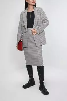 Юбка миди узором гусиная лапка Comma