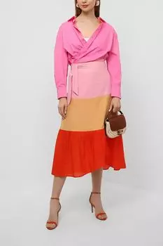 Юбка миди в стиле колорблок Scotch & Soda