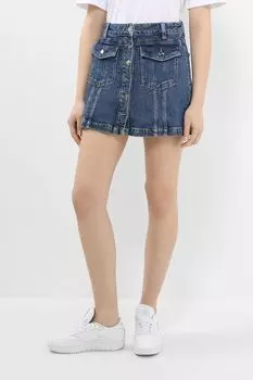 Юбка мини джинсовая с карманами GAS