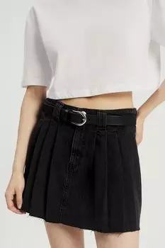 Юбка мини джинсовая в складку Nume