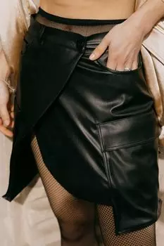 Юбка мини из экокожи Lutani