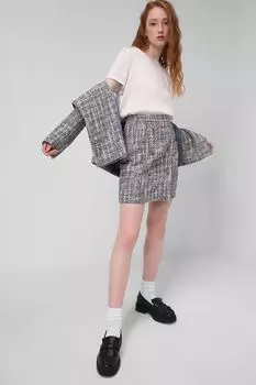 Юбка мини из буклированной ткани BELUCCI