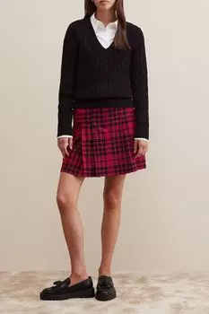 Юбка мини в клетку Piombo