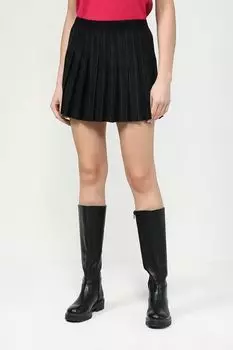 Юбка мини в складку с добавлением шерсти VERSACE JEANS COUTURE
