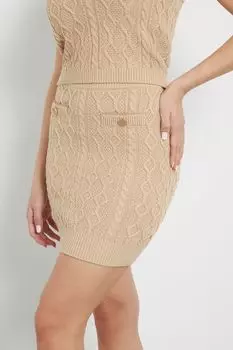 Юбка мини вязаная с фальш карманами Guess
