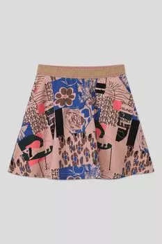 Юбка на эластичном поясе с цветочным принтом Choupette
