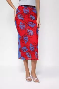 Юбка облегающего кроя с принтом VERSACE JEANS COUTURE