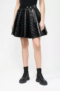 Юбка расклешенная из экокожи VERSACE JEANS COUTURE