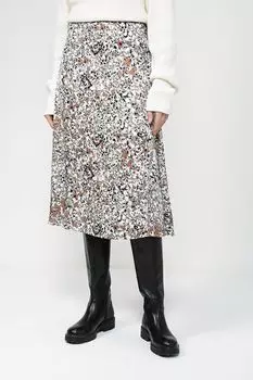 Юбка расклешенная с принтом Esprit Collection