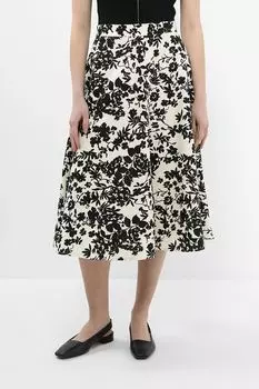 Юбка с добавлением льна с принтом SABRINA SCALA