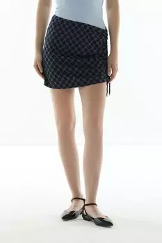 Юбка с принтом и драпировкой EMPORIO ARMANI