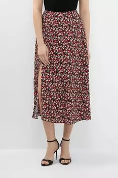 Юбка с разрезом и принтом BELUCCI