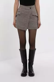 Юбка с запахом и фальш карманами Piombo