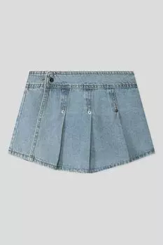 Юбка-шорты джинсовая в складку Choupette