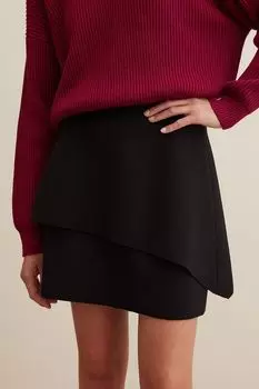 Юбка со сложным кроем мини Piombo