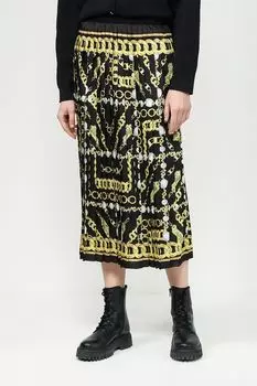 Юбка в мелкую складку с принтом VERSACE JEANS COUTURE