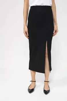 Юбка в рубчик с разрезом OVS