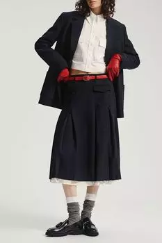 Юбка в складку с фальш карманами Nume