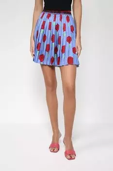 Юбка в складку с принтом VERSACE JEANS COUTURE