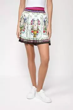 Юбка в складку с принтом VERSACE JEANS COUTURE