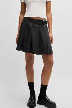 Юбка в складку с пряжкой HUGO