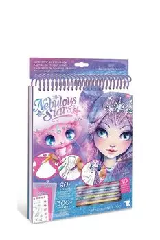 Канцелярский набор для рисования Неоновый скетчбук серия Nebulia Nebulous Stars