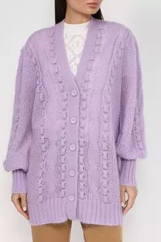 Кардиган ажурной вязки из мохера и шерсти TWINSET