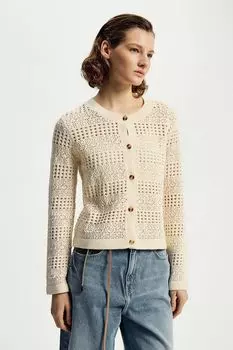 Кардиган ажурный на пуговицах Nume