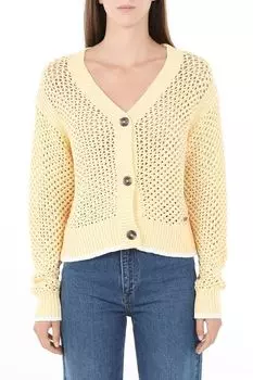 Кардиган хлопковый ажурный на пуговицах PEPE JEANS