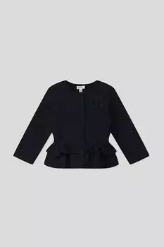 Кардиган хлопковый приталенный с воланами Fagottino