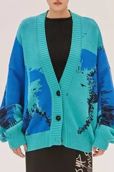 Кардиган хлопковый с принтом Icons EVE&ESTHER