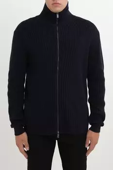 Кардиган хлопковый с воротником на молнии MARCO DI RADI