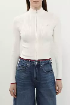 Кардиган хлопковый текстурный на молнии Tommy Jeans