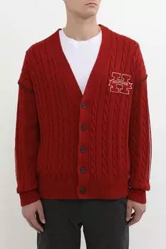 Кардиган хлопковый текстурный с логотипом Tommy Hilfiger