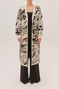 Кардиган хлопковый удлиненный с принтом Princessland EVE&ESTHER