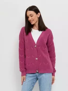 Кардиган из хлопка фактурной вязки Vinnis