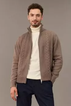 Кардиган из смесового хлопка на молнии DTMD