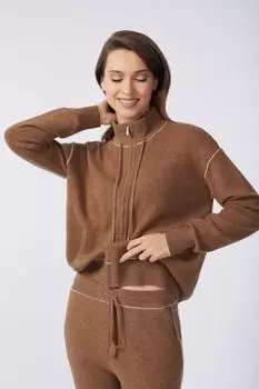 Кардиган на молнии из смеси шерсти и кашемира MARC & ANDRE