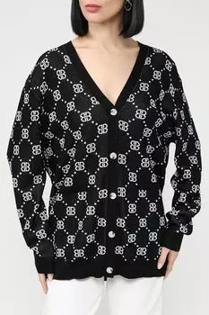 Кардиган на пуговицах с карманами и принтом BELUCCI