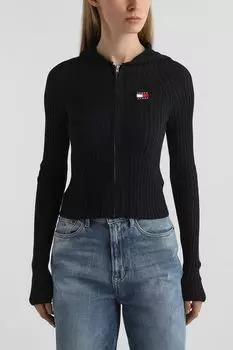 Кардиган с капюшоном на молнии облегающий Tommy Jeans