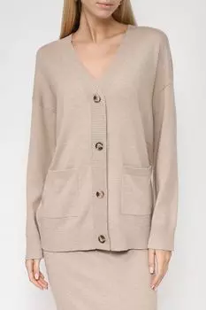 Кардиган с карманами из смесовой шерсти SABRINA SCALA