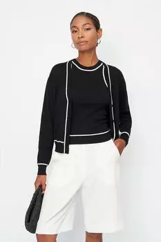 Кардиган с контрастной полосой ElectraStyle